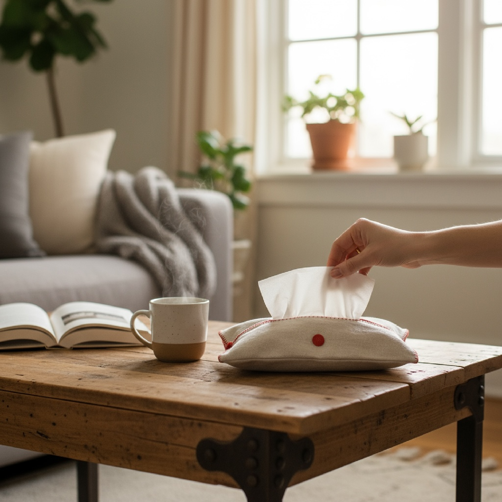 Etui cache boite mouchoirs