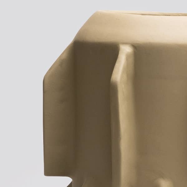 Vase brut edge vert olive